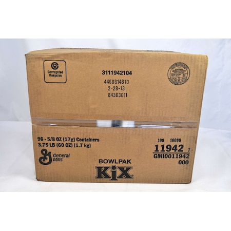 Kix Cereal .625 Oz. Bowl Pack, PK96